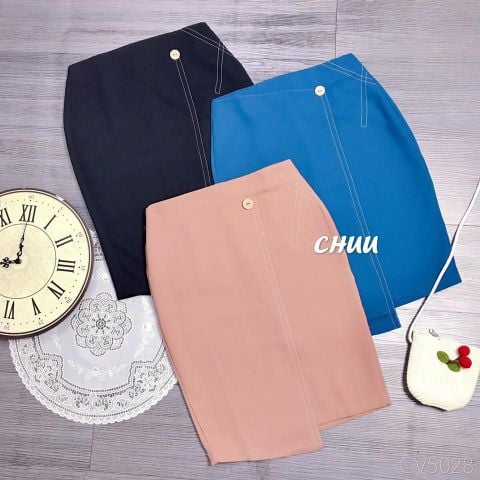 Chân Váy 1 Nút Viền Chỉ CV5028