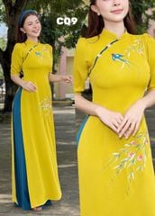 Áo Dài Cành Liễu Chim Én AD3160 (Áo lẻ)