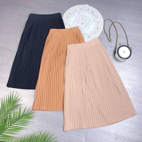 Chân Váy Midi Xếp Li Bé CV5023