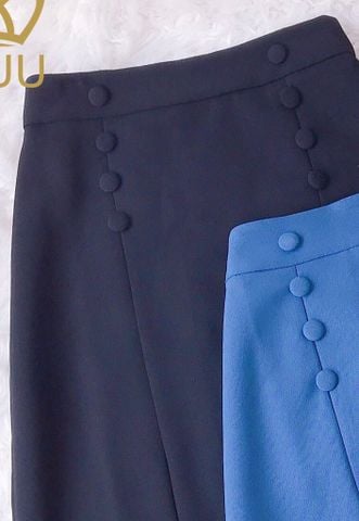 Chân Váy Dài 8 Nút Bọc CV5045