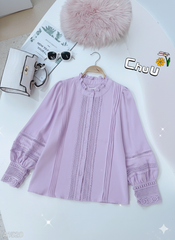 Áo Sơ Mi Tằm Gãy Ren Queen A1520