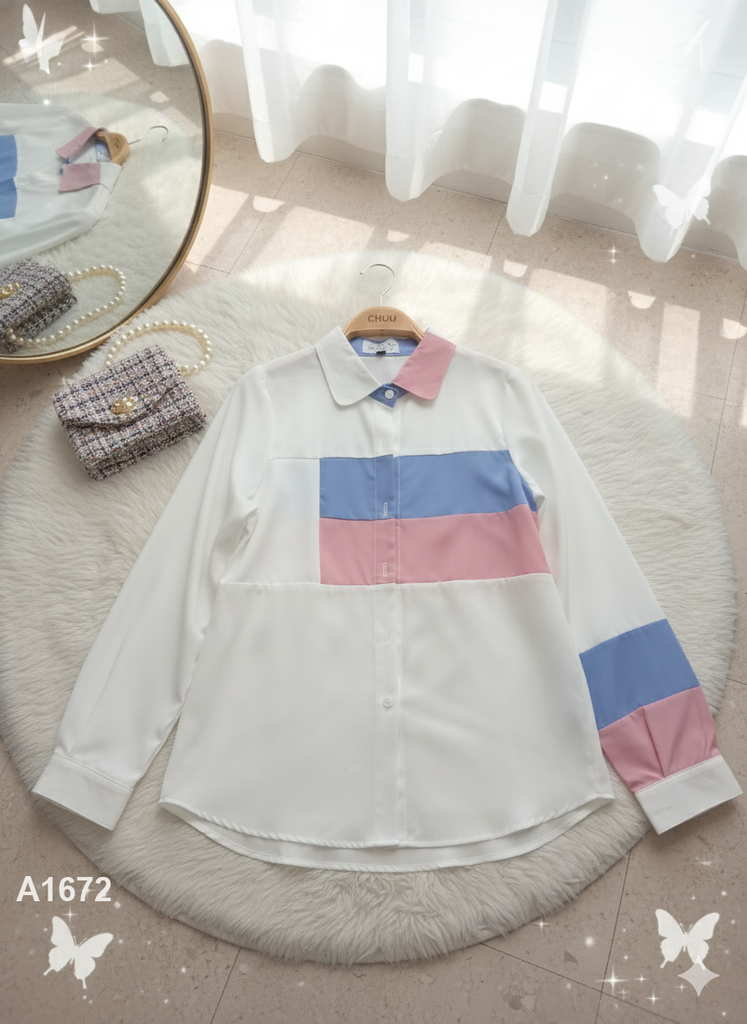 Áo Sơ Mi Phối Màu BWP A1672