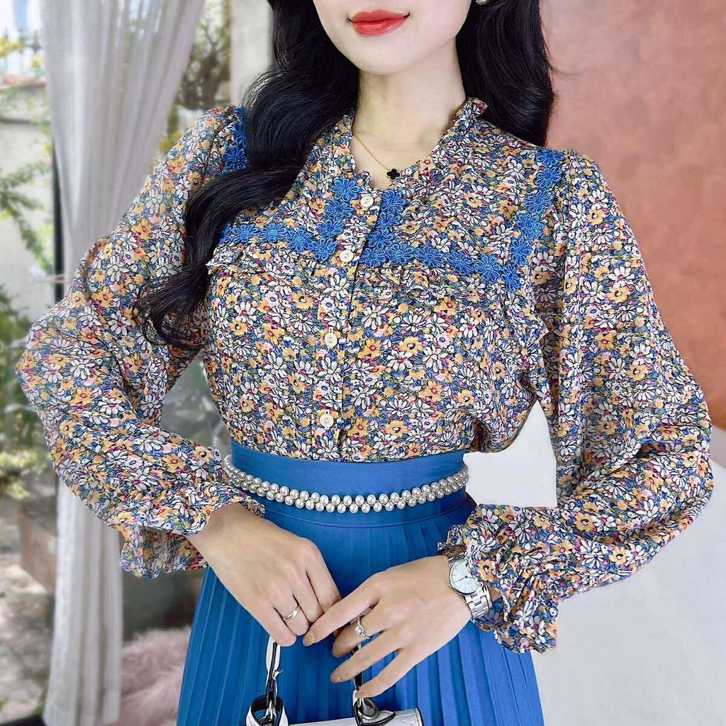 Áo Sơ Mi Ren 8 Cánh A1733