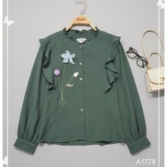 Áo Sơ Mi Hoa Voan Nổi A1778