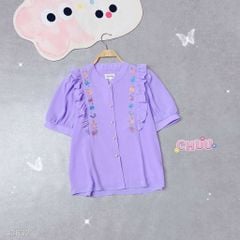 Áo Sơ Mi Hoa Dâu Tây A2832