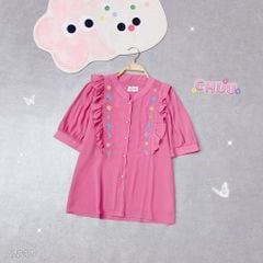 Áo Sơ Mi Hoa Dâu Tây A2832