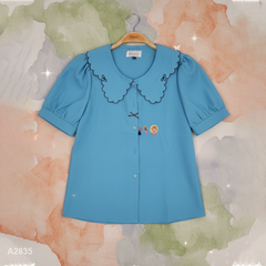 Áo Sơ Mi Nón Cối Hoa A2835