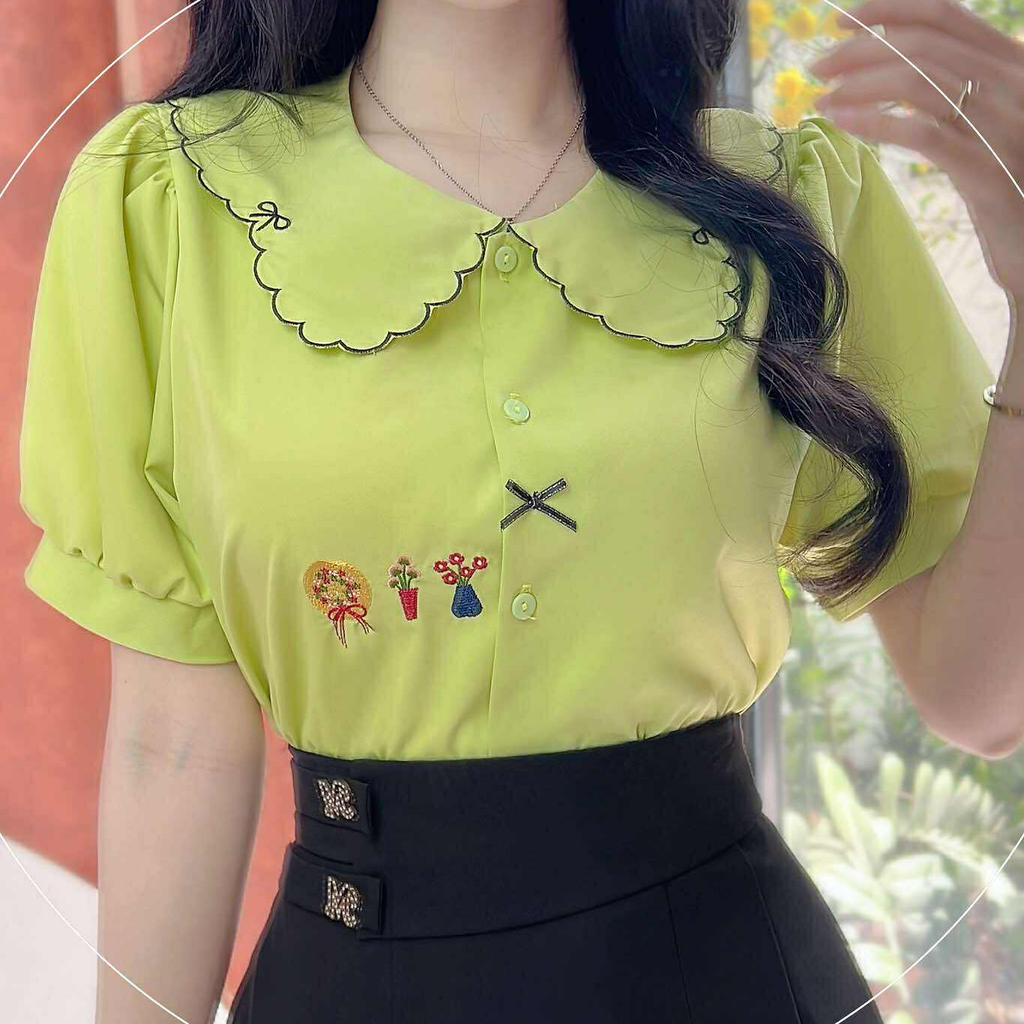 Áo Sơ Mi Nón Cối Hoa AT9002.2835