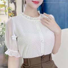 Áo Tuyết Tay Đính Hoa A2838