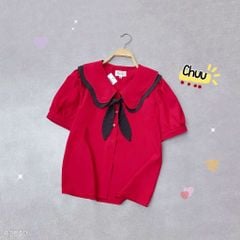 Áo Sơ Mi 2 Cổ Sóng Nhạc+Cổ Rời A2840