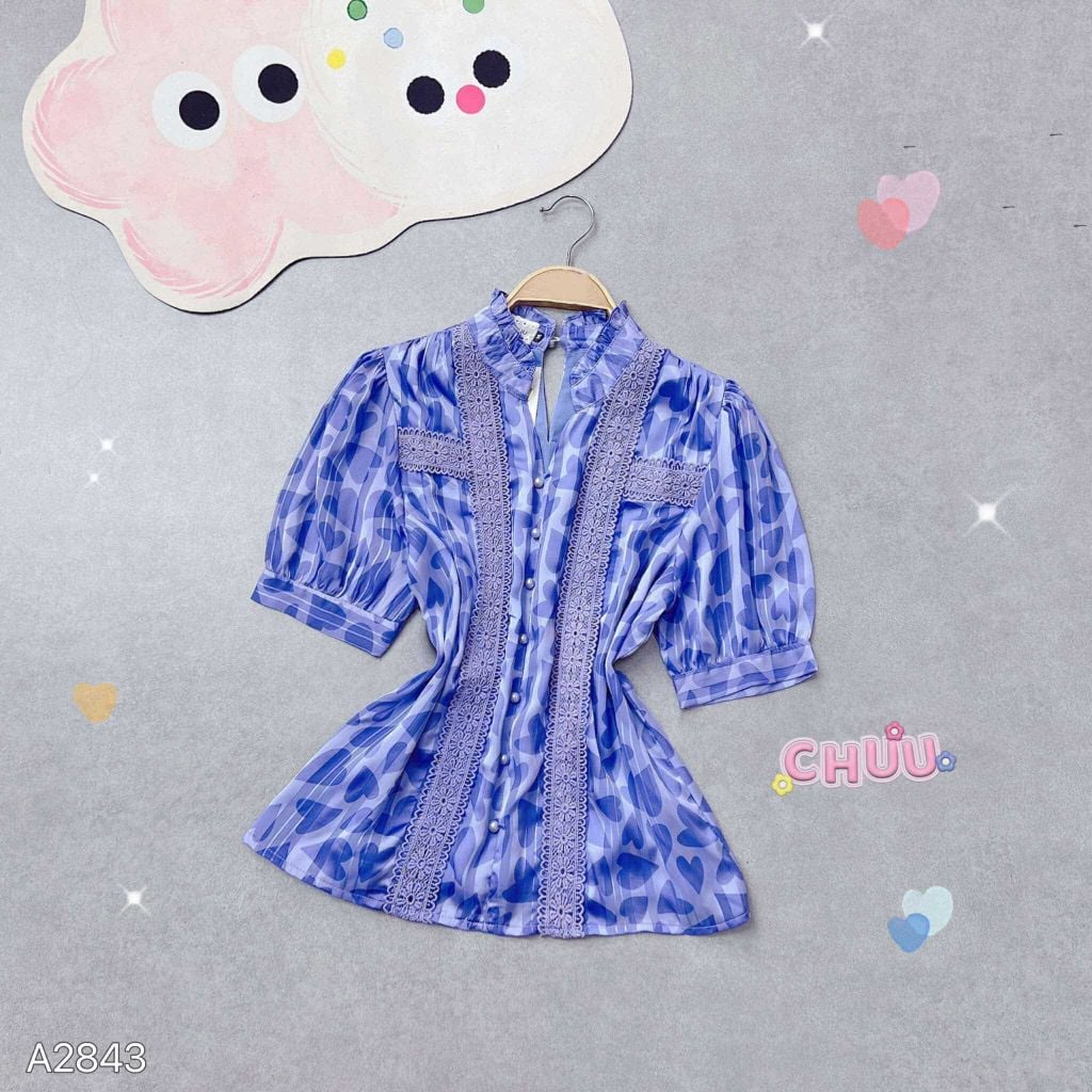 Áo Sơ Mi Ren Chữ L A2843