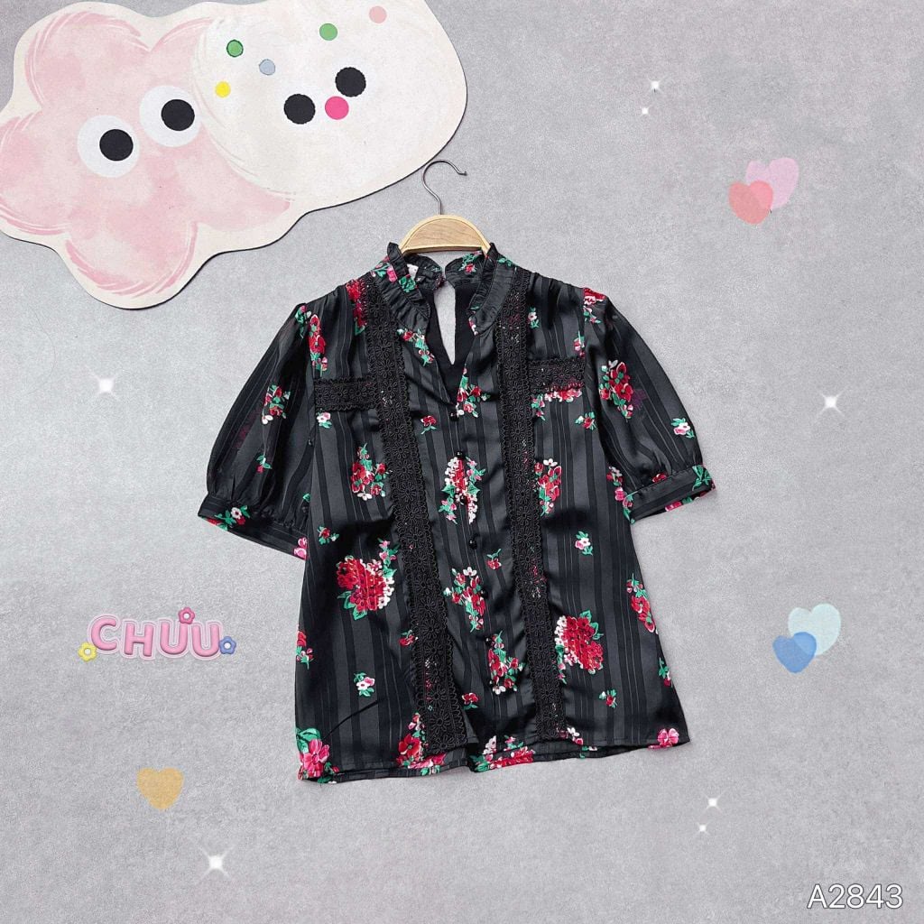 Áo Sơ Mi Ren Chữ L A2843