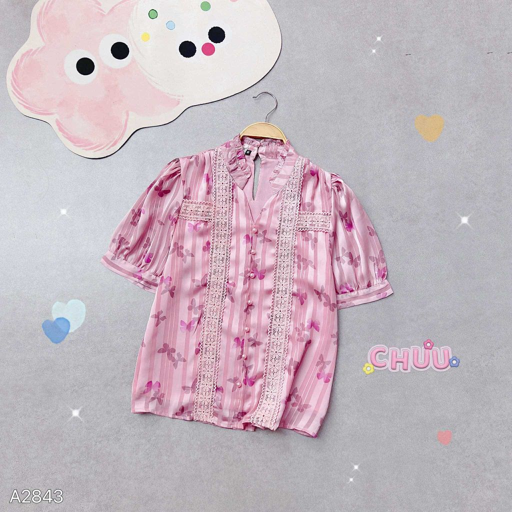 Áo Sơ Mi Ren Chữ L A2843