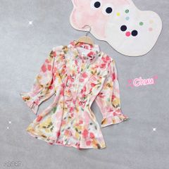 Áo Hoa Vây Bèo Nhẹ A2847