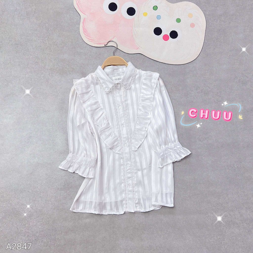 Áo Hoa Vây Bèo Nhẹ A2847