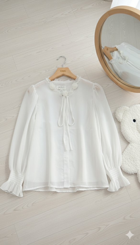 Áo Sơ Mi Hồng Tuyết + PK A2936