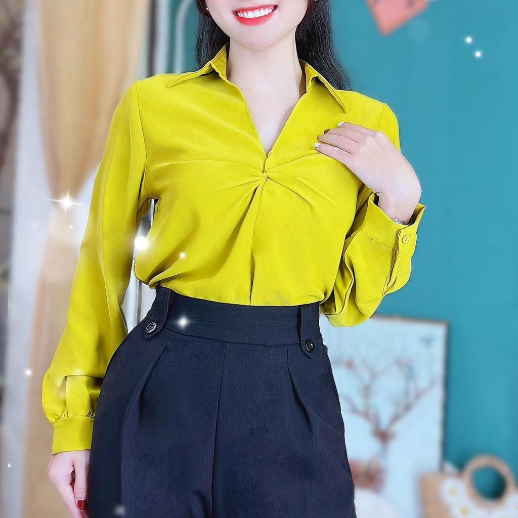 Áo Sơ Mi Xoắn Lụa Lạnh A8226