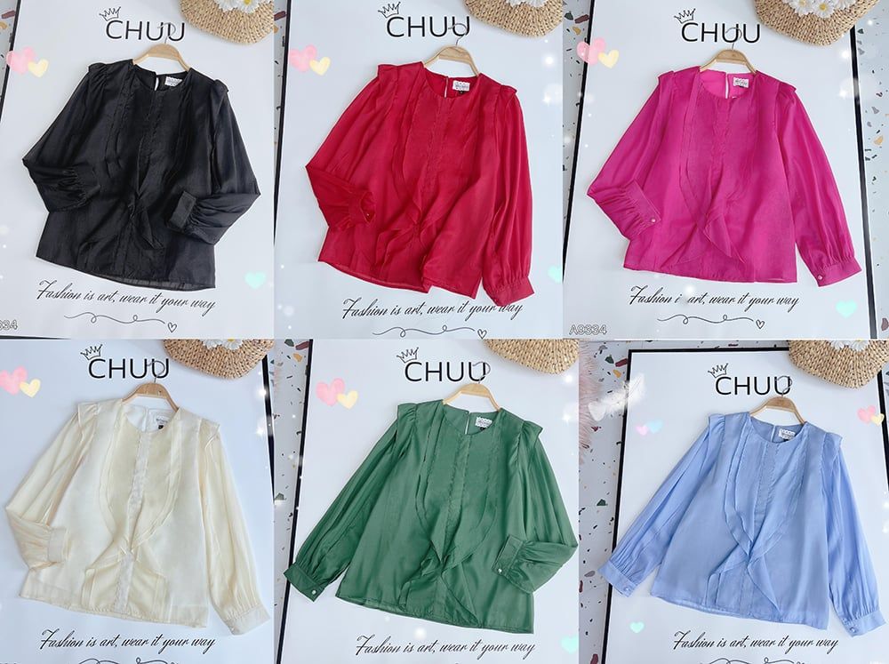 Áo Tơ Độn Tay Bèo A9001.9334