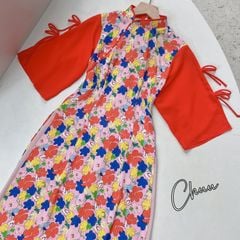 Áo Dài Tay Xẻ Nơ Đôi AD9002.1347 (áo lẻ)