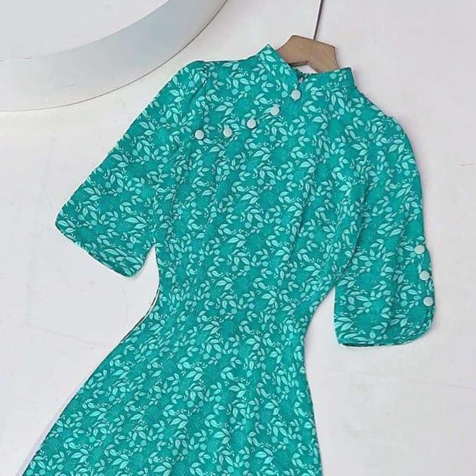 Áo Dài Vân Gỗ Tim Bay AD9002.1427 (áo lẻ)