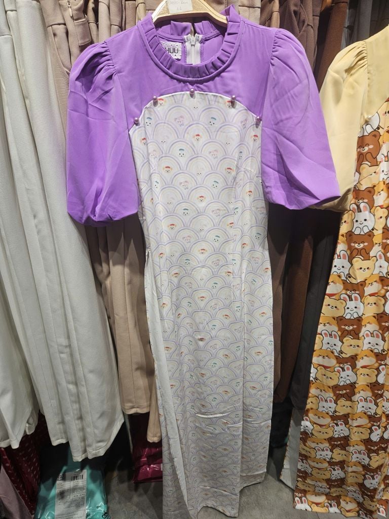 Áo Dài Muôn Thú Chen Lấn AD1438 (áo lẻ)