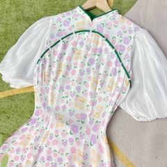 Áo Dài Búp Măng Non AD1467 (áo lẻ)