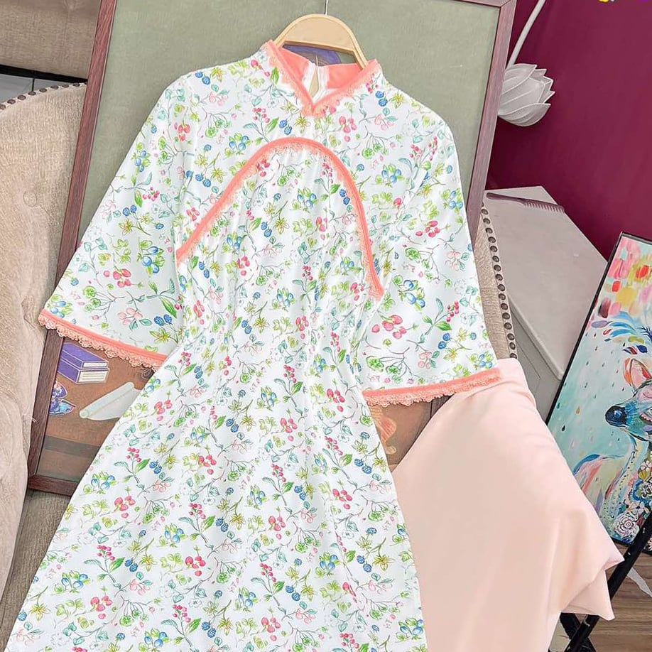 Áo Dài Ren Qúi Nhân AD1491 (áo lẻ)