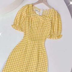 Áo Dài Ô Vuông Nơ Màu AD9001.1512 (áo lẻ)