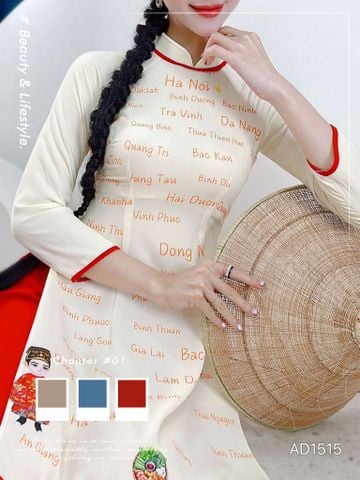 Áo Dài TT 63 Tỉnh Thành AD1515 (áo lẻ)