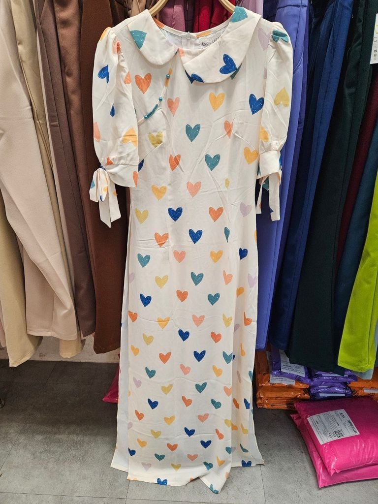 Áo Dài MeoMeo Tay Nơ AD1553 (áo lẻ)