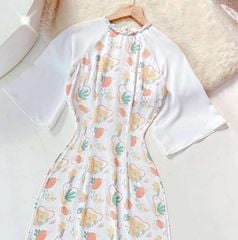 Áo Dài Thú Cổ Tít AD1564 (áo lẻ)