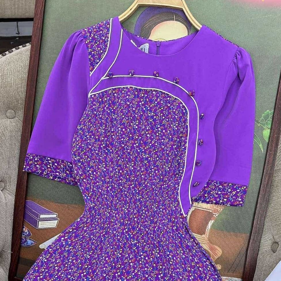 Áo Dài Line Nút Bọc AD1571 (áo lẻ)