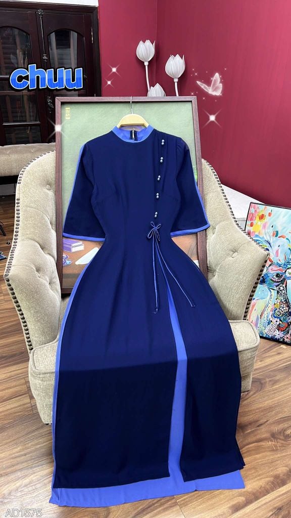 Áo Dài Chiffon 4T Ngọc Đôi 130cm AD1575 (áo lẻ)