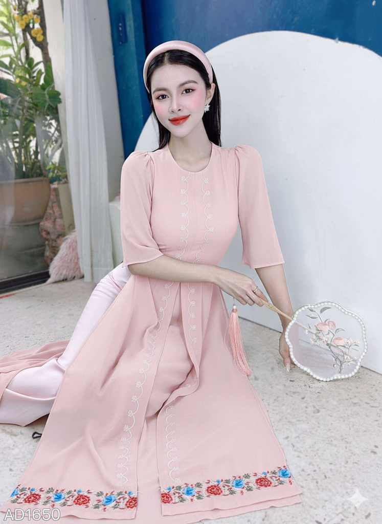 Áo Dài 4T Chiffon Ai Cập 132cm AD1650 (áo lẻ)