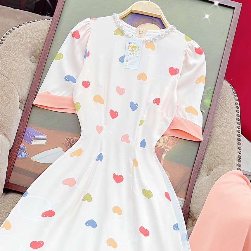 Áo Dài Cổ Kiềng Milan AD9002.2698 (áo lẻ)