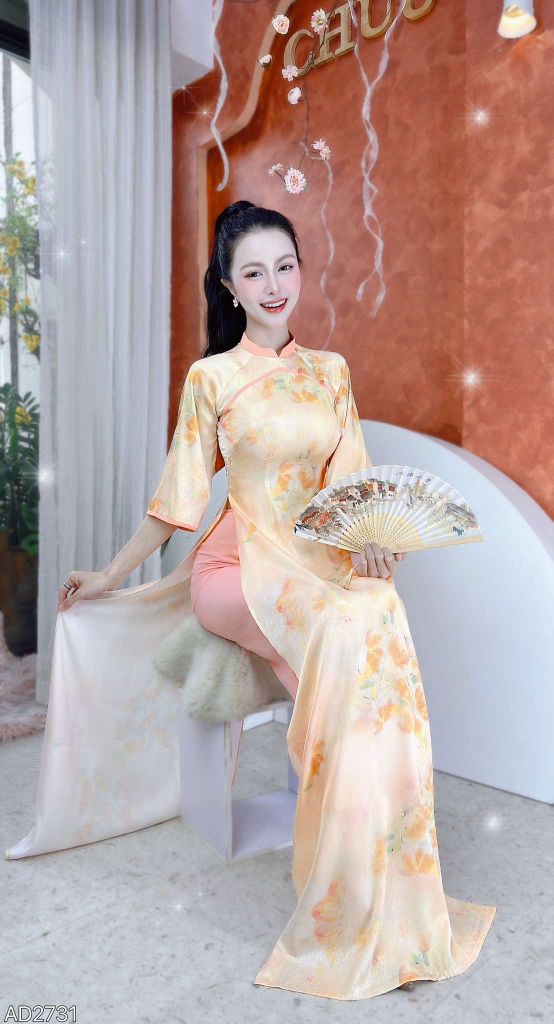Áo Dài Mây Đỉnh Núi (PK) AD2731 (áo lẻ)