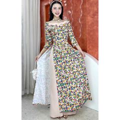 Áo Dài Lưới Cầu Vồng Nhỏ AD2743 (áo lẻ)