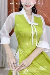 Áo Dài Bướm Lượn AD2744 (áo lẻ)