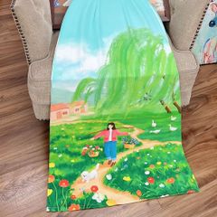 Áo Dài Cô Gái Trong Vườn AD9002.2746 (áo lẻ)