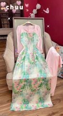 Áo Dài Hoa Diệu Kỳ (PK) AD2751 (áo lẻ)