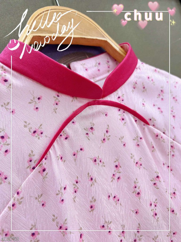 Áo Dài Viền Én Tay Ren AD2753 (áo lẻ)