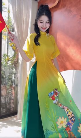 Áo Dài Đất Nước Tàu Hỏa AD2789 (áo lẻ)