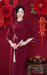 Áo Dài Eo Bướm Vũ AD9001.2791 (áo lẻ)