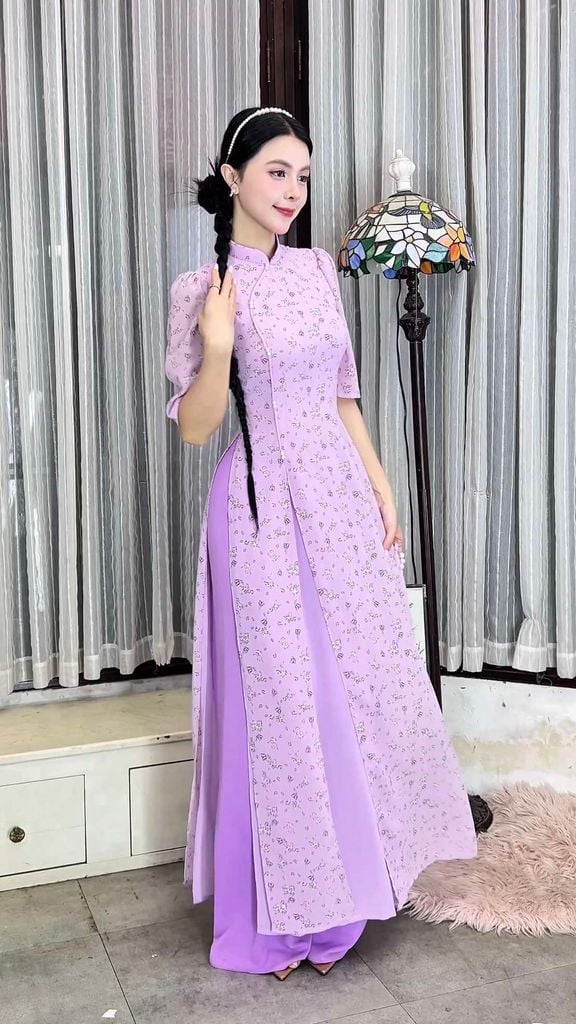 Áo Dài 4 Tà Đôi Ngọc Thượng Ngàn AD9003.2798 (áo lẻ)