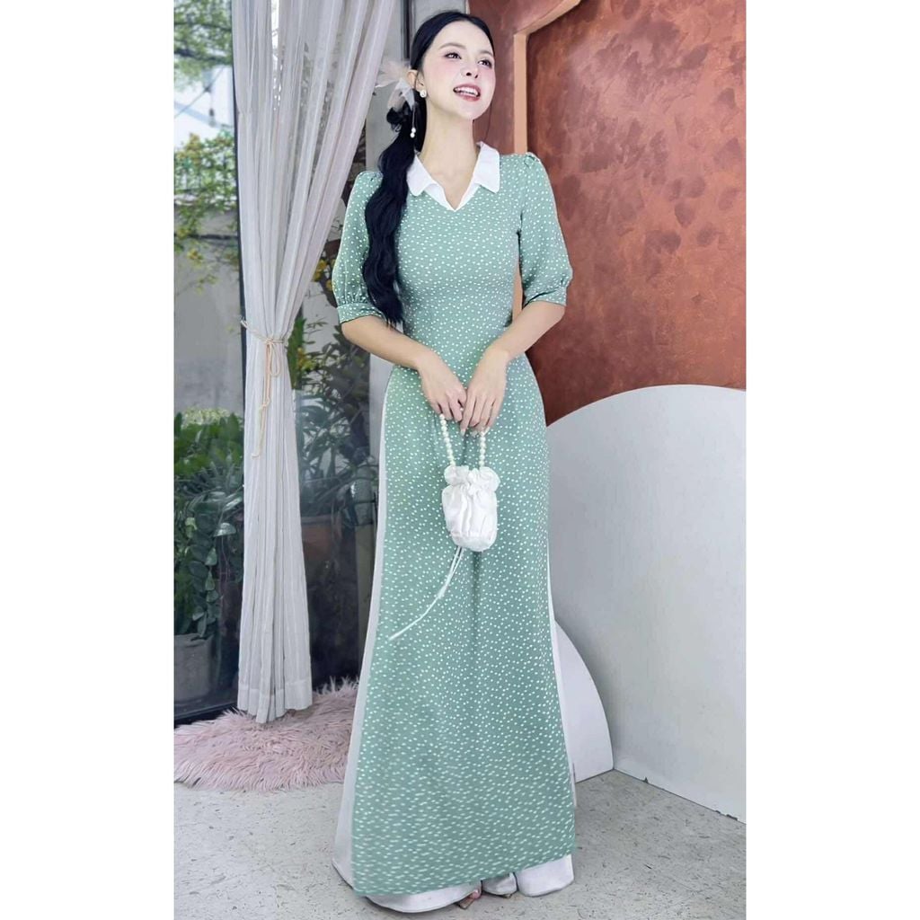 Áo Dài Bí Đao AD9002.2809 (áo lẻ)