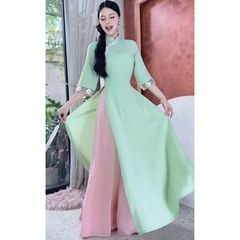Áo Dài Tay Thêu Dây Leo AD2864 (áo lẻ)