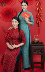 Áo Dài Hoa Sương Rồng AD9002.2902 (áo lẻ)