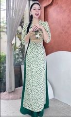 Áo Dài Cổ Bẻ Nụ Hồng AD2910 (áo lẻ)