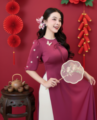 Áo Dài Cánh Hoa Xoay AD9001.2938 (áo lẻ)