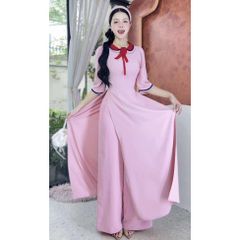 Áo Dài Cổ Sen 3 Màu+PK AD9001.2939 (áo lẻ)